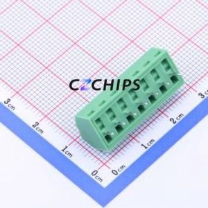 KF127S-3.81-7P Screw Terminal Block Through hole Component (THT),P=3.81mm Connector 1x7P 3.81mm Green Through Hole - Product Image 2