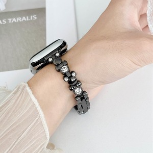 Bracelet de luxe Upro pour Apple Watch Series 10 Ultra 2 49mm 46mm, bracelet en métal incrusté de diamants avec motif d'ours mignon, compatible iWatch 9 8 7 45mm - Product Image 5