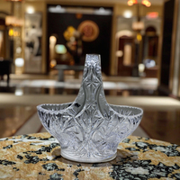 2025 panier cadeau en cristal sculpté à la main-mariage de luxe/noël/centre de table fête des mères pour la décoration de la maison et de l'hôtel