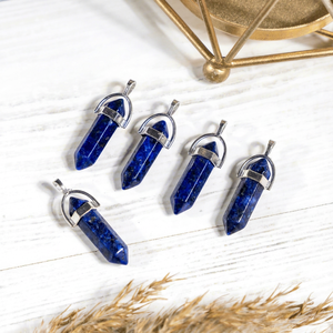 Superbe Pendentif en Lapis Lazuli à Double Terminaison, Cristaux de Guérison Premium, Bijou de Méditation Tendance Unisexe pour Soirées - Product Image 1