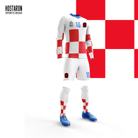 HOSTARON Jersey tim klub Logo kustom pakaian sepak bola kaus latihan sejuk Retro dewasa baju sublimasi baju olahraga sepak bola