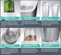 Professionele 1000W Tritan Materiaal Keuken Juicer Blender Vaatwasser Veilig High-Speed Vers Sap Nutri Blender Voor Hotels