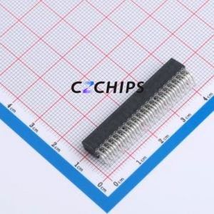 SQT-120-01-L-D-RA Pin Socket Bent Lead Through Hole,P=2mm Connector 2mm 2mm Right Angle Insert Double Row - Product Image 2