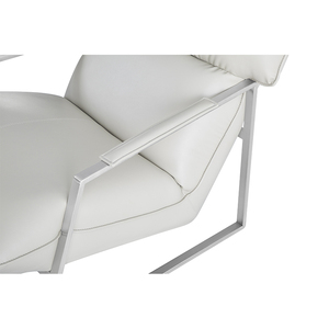 Poltrona Individual de Couro Moderna e Confortável para Sala de Estar - Mobiliário para Casa - Product Image 5