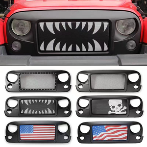 Parrilla Delantera de Alta Calidad para <span class=keywords><strong>Jeep</strong></span> <span class=keywords><strong>Wrangler</strong></span> JK <span class=keywords><strong>Sahara</strong></span> <span class=keywords><strong>Rubicon</strong></span> 2007-2017, Accesorios para Automóviles de Plástico ABS, Nueva Condición - Product Image 1