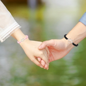 Mode tissé à la main en acier inoxydable foi graine de moutarde hommes et femmes Couple Bracelet en gros - Product Image 6
