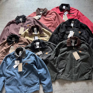<strong>Jacket</strong> Detroit <strong>Denim</strong> Trucker Heavy Weight Construction Workwear Zip-Up Outerwear American Washed Heavyweight 100% Cotton Zipper - Product Image 5