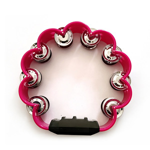 Wholesale <b>Musical</b> <b>Instrument</b> Flower Shape Colorful Plastic Tambourine Toy Jingle Music Montessori Plastic Hand Shake Bell - Product Image 5