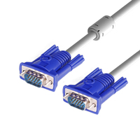 Kabel VGA pria KE pria, kabel komputer kecepatan Ultra tinggi biru & putih Full HD 1080P 3 + 4 15 Pin untuk PC Laptop TV dan proyektor