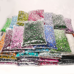 Xulin 2mm 3mm 4mm 5mm 6mm Đá Tròn tinh thể không sửa chữa nóng strass phẳng trở lại nhựa Rhinestone cho quần áo phụ kiện - Product Image 5