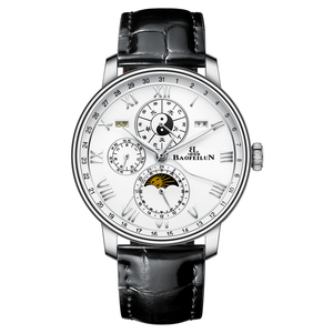 Orologio da Uomo alla Moda, Nuovo Prodotto con Calendario a Tre Quadranti e <span class=keywords><strong>Stelle</strong></span> e Luna sul Quadrante Frontale - Product Image 1