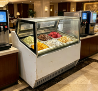 Vitrine Réfrigérée de Comptoir pour Glaces Artisanales Italiennes et Crèmes Glacées Profondes