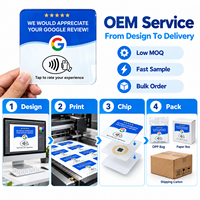 Carte NFC personnalisée pour avis Google, NTAG213 13,56 MHz, support en acrylique, carte PVC, carte d'accès pour restaurant, hôtel