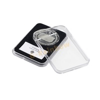 Porte-monnaie rond en plastique résistant aux rayures Capsule rectangulaire à verrouillage automatique avec joint EVA