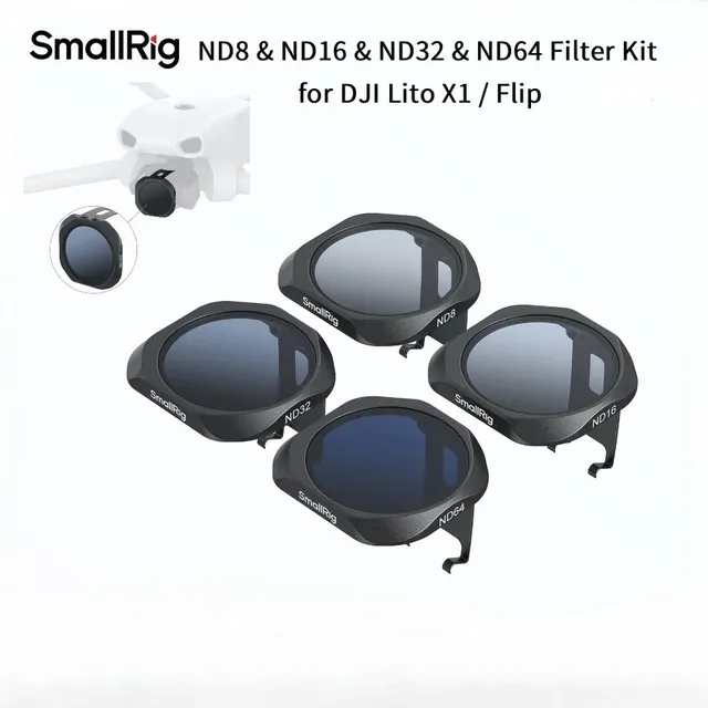For Smallrig 6213 Action Camera Filter Kit for Lito X1/Flip with ND8-ND64 Filters & Storage Case HD Optical Glass