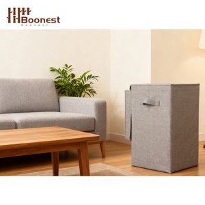 Cesto Portabiancheria in Tessuto <span class=keywords><strong>Grigio</strong></span> con Coperchio e Manici Rinforzati, Cesto per Bucato con Coperchio per <span class=keywords><strong>Bagno</strong></span> - Product Image 4