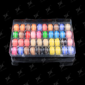 Scatola per <span class=keywords><strong>Macaron</strong></span> XIEFA con 40 Scomparti in PET, Adatta per Macarons e Biscotti, 4x10 Scomparti - Product Image 2