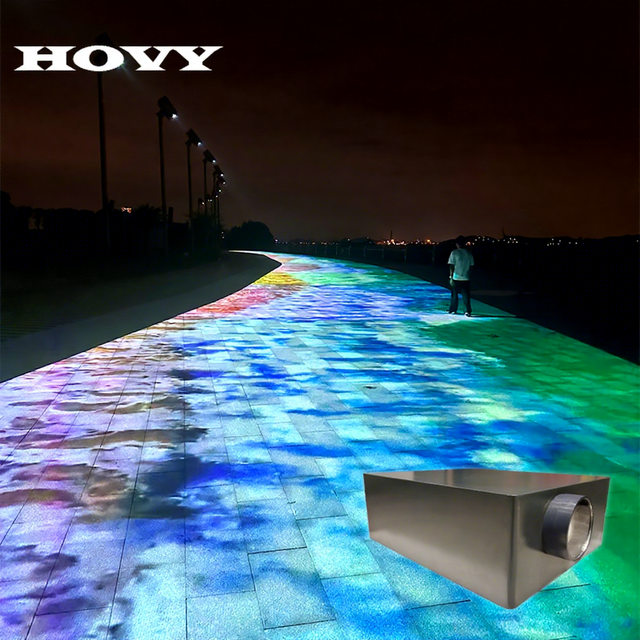 Outdoor Waterproof LCD Hologram Floor Projector System with  Built-in Speaker for 3D Immersive Mapping Games in Theme Parks