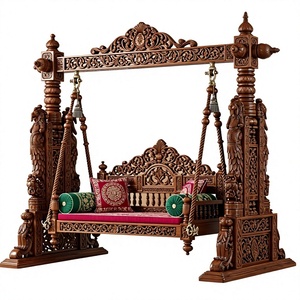 Columpio de Madera de Teca Estilo Turco Tradicional, Jhula en Oferta, Acabado Blanco Dorado, Sofá Columpio, Compre Jhula de Madera de Teca Personalizada para Interiores - Product Image 6