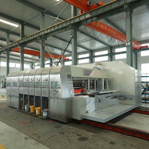 1226 ZYKM High Speed Full Automatic Vacuum Transfer Corrugated Carton Pizza <b>Box</b> Printing Slotting Die Cutting <b>Folder</b> Gluer Line - Product Image 1
