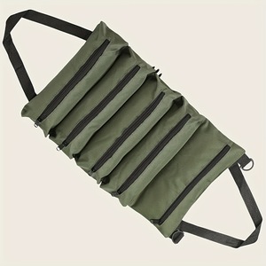 Heavy Duty Waterproof Multi-functional <b>Tool</b> Roll <b>Bag</b> With Zipper Closure For Electrician Carpenter Mechanic Storage 150 Lb - Product Image 4