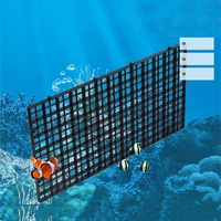 Grille multifonctionnelle pour aquarium 30x15cm, grille de filtration pour le fond de l'aquarium, maille de 1cm, panneau d'isolation pour poissons, décoration, support pour pierres