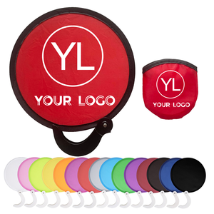 Disque volant en nylon souple imprimé sur mesure, éventail pliant rond en nylon avec pochette, disque volant pliable avec logo personnalisé et poche - Product Image 1