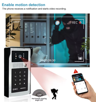 Penjualan Terbaik 1080P Tuya bel pintu nirkabel Bluetooth kedap air kamera kata sandi kartu IC perlindungan kualitas tinggi keamanan rumah