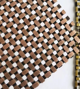 Série complète de mailles métalliques tissées en acier inoxydable multi-styles pour la décoration architecturale avec services de pliage et de découpe sur mesure - Product Image 3