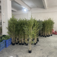 Plante artificielle en bambou coréen de 100-180 cm, presque naturelle, en pot, pour la décoration intérieure