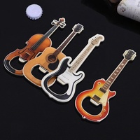 Souvenirs personnalisés métal guitare électrique forme pick décapsuleur avec aimant