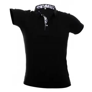 Polos de marca para hombre, Camiseta deportiva con cuello de solapa de manga corta de algodón con estampado personalizado - Product Image 1