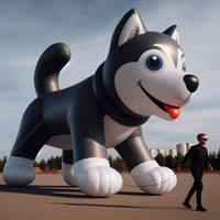 2024 mignon chien gonflable gonflable dessin animé modèle chien géant/grand dessin animé gonflable chiot chien modèle pour la publicité