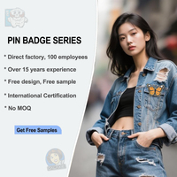 Broches en gros personnalisées, épingles rondes en émail souple ou dur, badges magnétiques à motifs d'animaux de dessin animé, épingles de revers avec carte de support