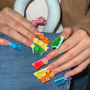Set de Dijes Adorables para <span class=keywords><strong>Uñas</strong></span> en <span class=keywords><strong>3D</strong></span> <span class=keywords><strong>con</strong></span> Oso Arcoíris y Paleta, Flor para Manicura DIY, Accesorios de Resina, Pedrería y Decoración Acrílica para <span class=keywords><strong>Uñas</strong></span> - Product Image 2