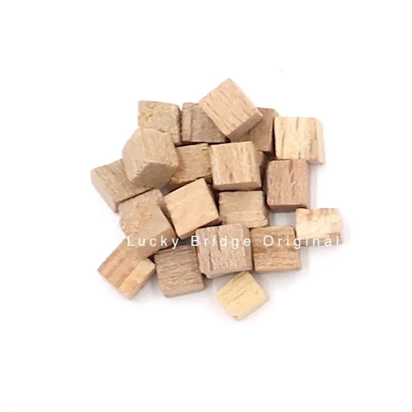 5mm 7mm Square Cubes Shape Rhombus Wooden Deburring Media Wooden Bar Media Abrasive Dry Polishing Media