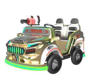 Coche de juguete eléctrico para niños con diseño de dibujos animados Ao Bing, con luces LED y juego de disparos para uso en interiores/exteriores en el hogar. - Product Image 2