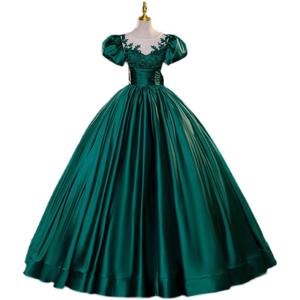 2026 long <b>puff</b>-sleeved cocktail dress for the annual meeting, hostess formal attire for the coming-of-age ceremony - Product Image 2