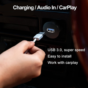 USB <span class=keywords><strong>3</strong></span>.0 Nam để nữ mở rộng cáp sạc Ổ cắm cho xe tải biển xe tuôn ra núi USB sạc cổng âm thanh đầu vào Carplay - Product Image 4