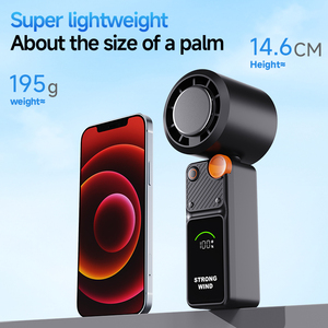 Ice-Cooling Handheld Mini Fan Ultra-clear LED Smart Screen 100-Level Infinite Variable Speed Rechargeable USB Foldable Portable - Product Image 6