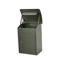 Boîte aux lettres extérieure autoportante en acier galvanisé, étanche, antivol, verrouillable, grande capacité, avec serrure à clé pour courrier et colis