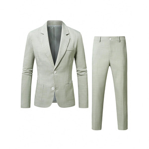 Traje <span class=keywords><strong>de</strong></span> <span class=keywords><strong>hombre</strong></span> europeo-americano transfronterizo 2026 <span class=keywords><strong>de</strong></span> un solo botón con cuello <span class=keywords><strong>de</strong></span> muesca y bloques <span class=keywords><strong>de</strong></span> color, conjunto <span class=keywords><strong>de</strong></span> pantalón <span class=keywords><strong>de</strong></span> vestir <span class=keywords><strong>para</strong></span> negocios y eventos nocturnos. - Product Image 5