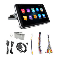 Écran universel 10,1 pouces simple 1 Din 360 °   Autoradio rotatif avec lecteur multimédia BT, Carplay, navigation GPS, écran tactile, WIFI