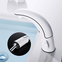 Robinet en laiton à fermeture automatique, robinet de lavabo, robinet intelligent à capteur infrarouge automatique pour lavabo