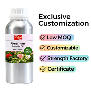 Olio Essenziale di Geranio (Pelargonium Graveolens) - Aroma Floreale <span class=keywords><strong>Naturale</strong></span> per Formulazioni Cosmetiche, Profumeria e Diffusori di Aromi - Product Image 1