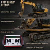 Excavatrice sur chenilles d'occasion 29T avec télécommande sans fil, stock disponible, portée horizontale maximale de 10720 mm pour la construction