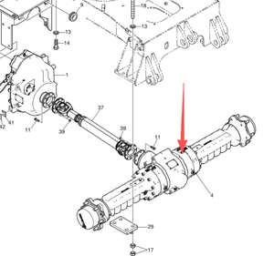 Assale Posteriore per Escavatore <span class=keywords><strong>Doosan</strong></span> Develon Hyundai, Parte Originale 190103-00219C, Nuova Condizione per Macchinari da Costruzione DX - Product Image 2