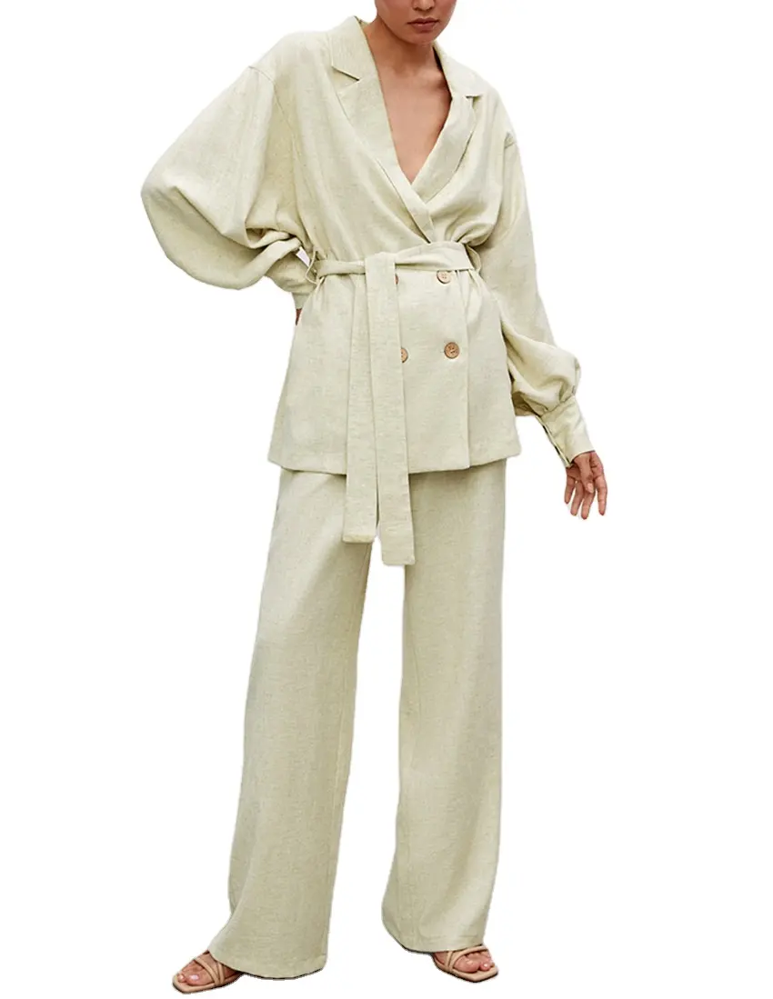 2023 new arrival waist band puff sleeve thin beige girls coats coats for ladies blazer blazer coat