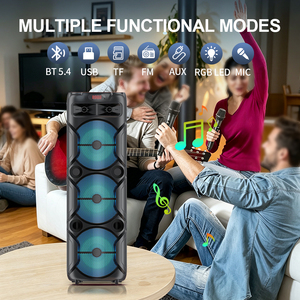 Haut-parleur Karaoké Stéréo 8 Pouces <span class=keywords><strong>avec</strong></span> Micro Sans Fil, Lumière RGB, Musique HIFI, Bluetooth, <span class=keywords><strong>Tour</strong></span> <span class=keywords><strong>de</strong></span> <span class=keywords><strong>Son</strong></span> pour Fêtes en Extérieur et DJ - Vente Flash - Product Image 3