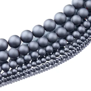 Matt runde perlen/magnetische perlen/ferrit matt oberfläche schmuck materialien können angepasst werden